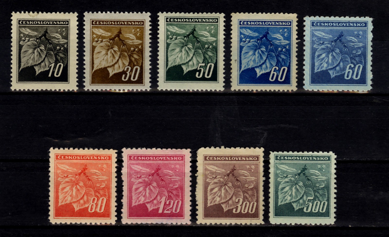 Czechoslovakia sc 256A-262 SG 412-420 Prague Issue Complete Set 1945 MNH Czechoslovakia sc 256A-262 SG 412-420 Prague Issue Complete Set 1945 MNH