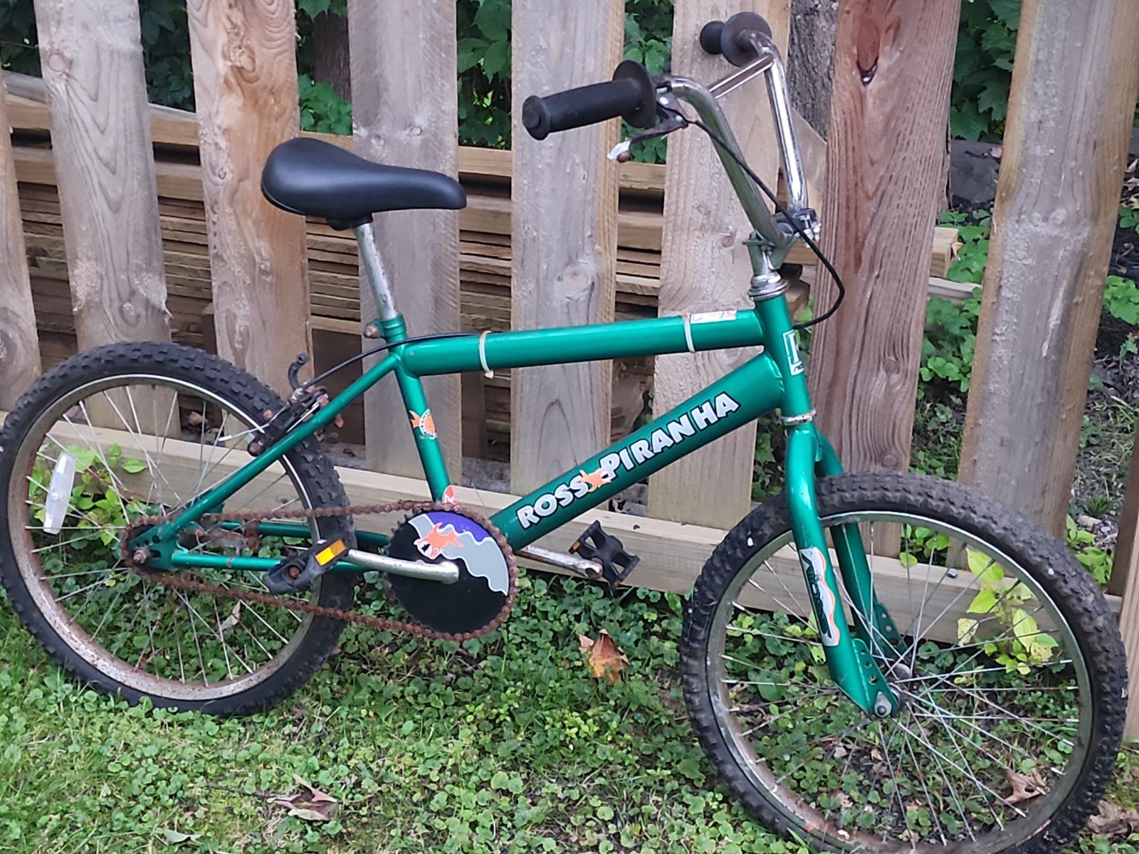 🔥 VTG ROSS PIRANHA BMX BIKE, GREEN, RARE 🔥