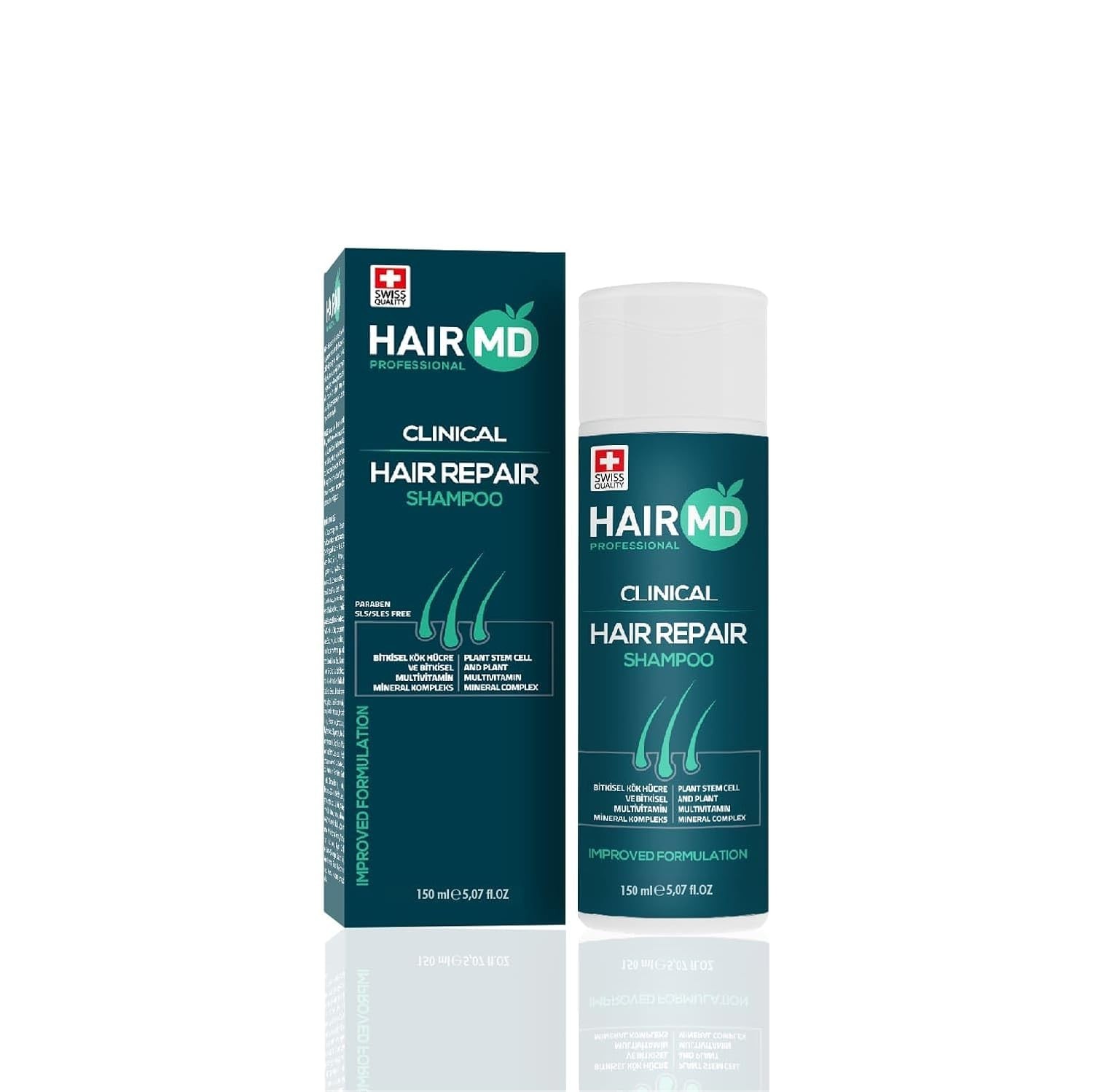 HairMD Transplant Clinical Repair Shampoo - 250ml Biotin Shampoo for Hair Growth