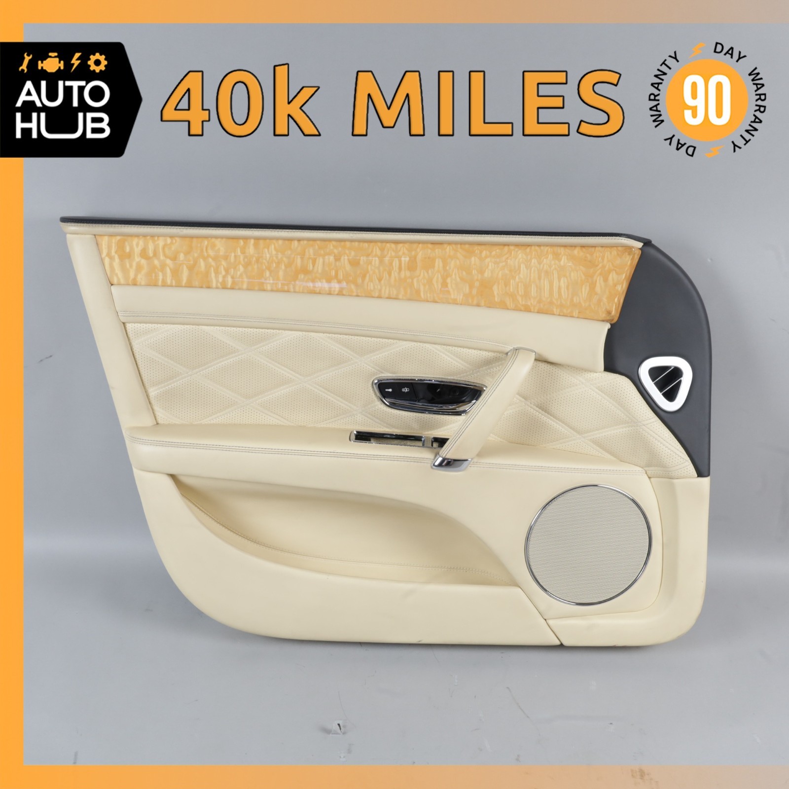 14-18 Bentley Flying Spur Front Left Driver Side Interior Door Panel OEM 40k 14-18 Bentley Flying Spur Front Left Driver Side Interior Door Panel OEM 40k