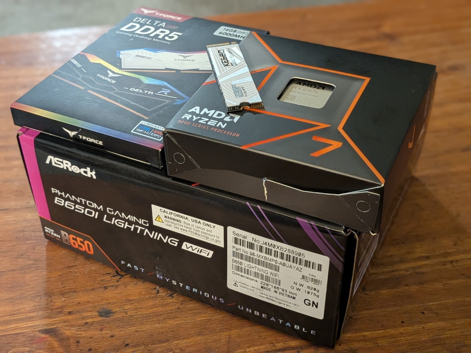 ITX/AM5 bundle :  Asrock B650i wifi, Ryzen 7 9700x, 16gb DDR5, +2TB M.2