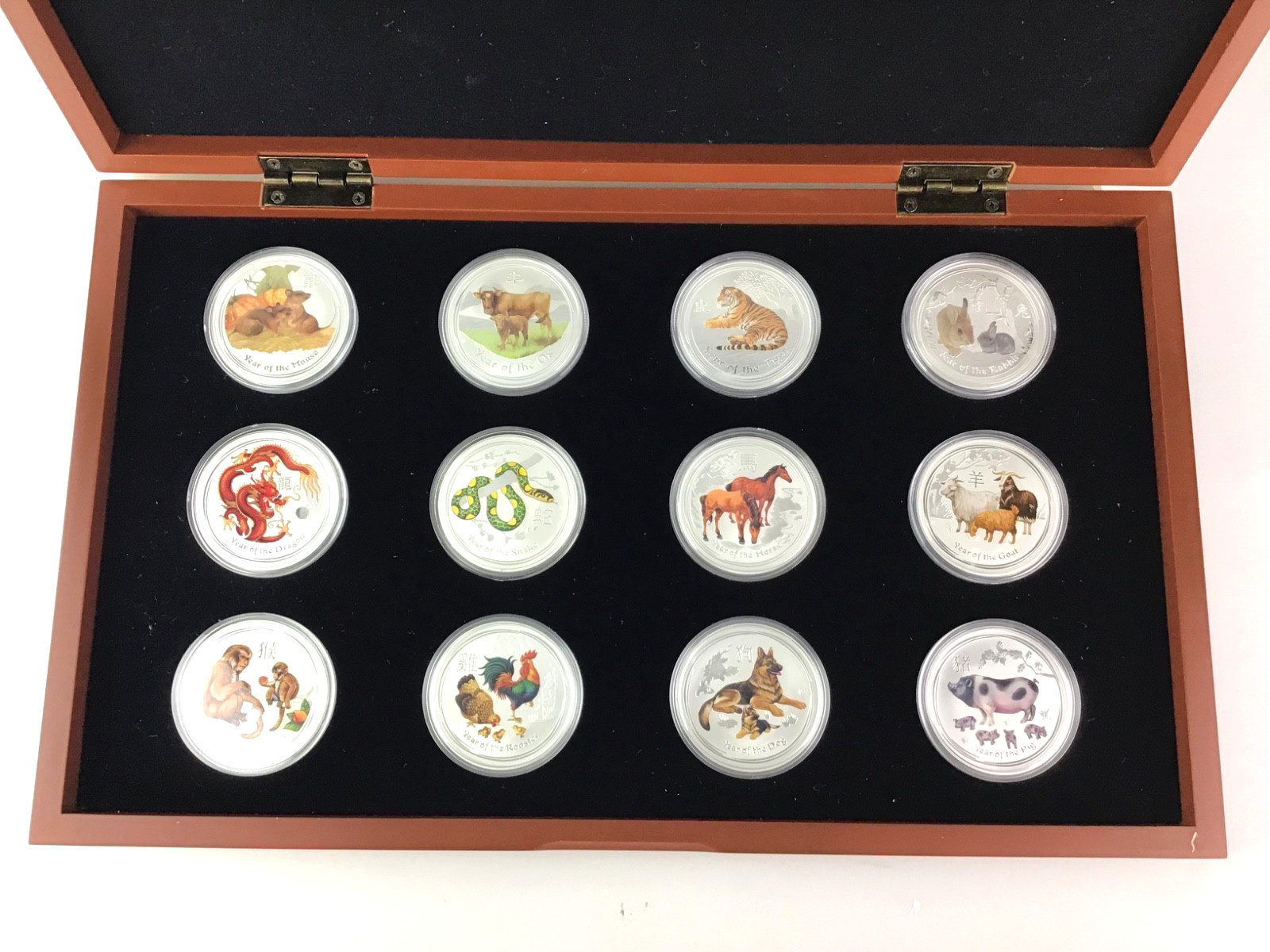 2008-2019 1oz Silver Lunar Series 2 Colorizes Silver Coins Complete Set 2008-2019 1oz Silver Lunar Series 2 Colorizes Silver Coins Complete Set