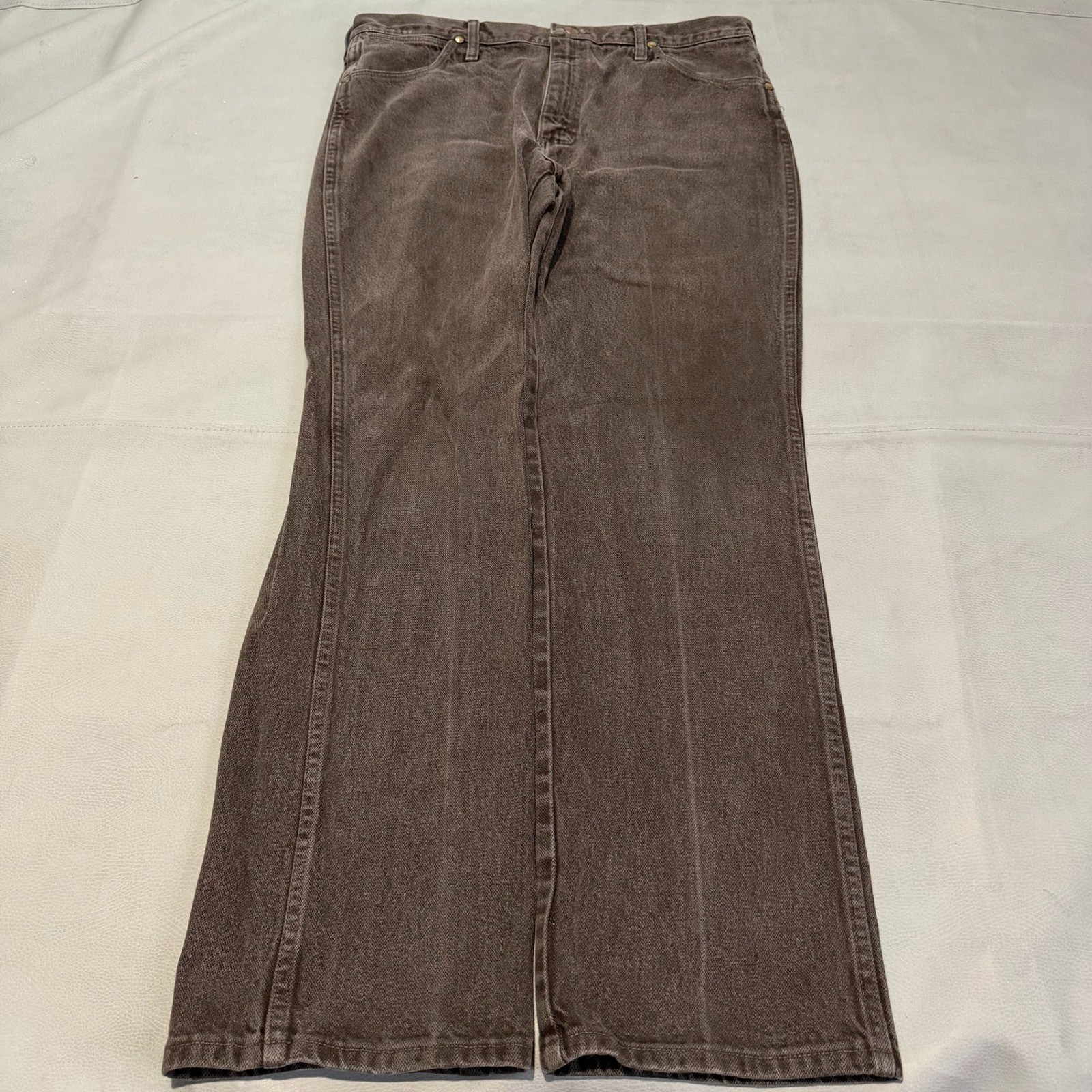 VTG Wrangler Men Brown Denim Jean Straight Western Rodeo Earthtone Minimal-34x31 VTG Wrangler Men Brown Denim Jean Straight Western Rodeo Earthtone Minimal-34x31