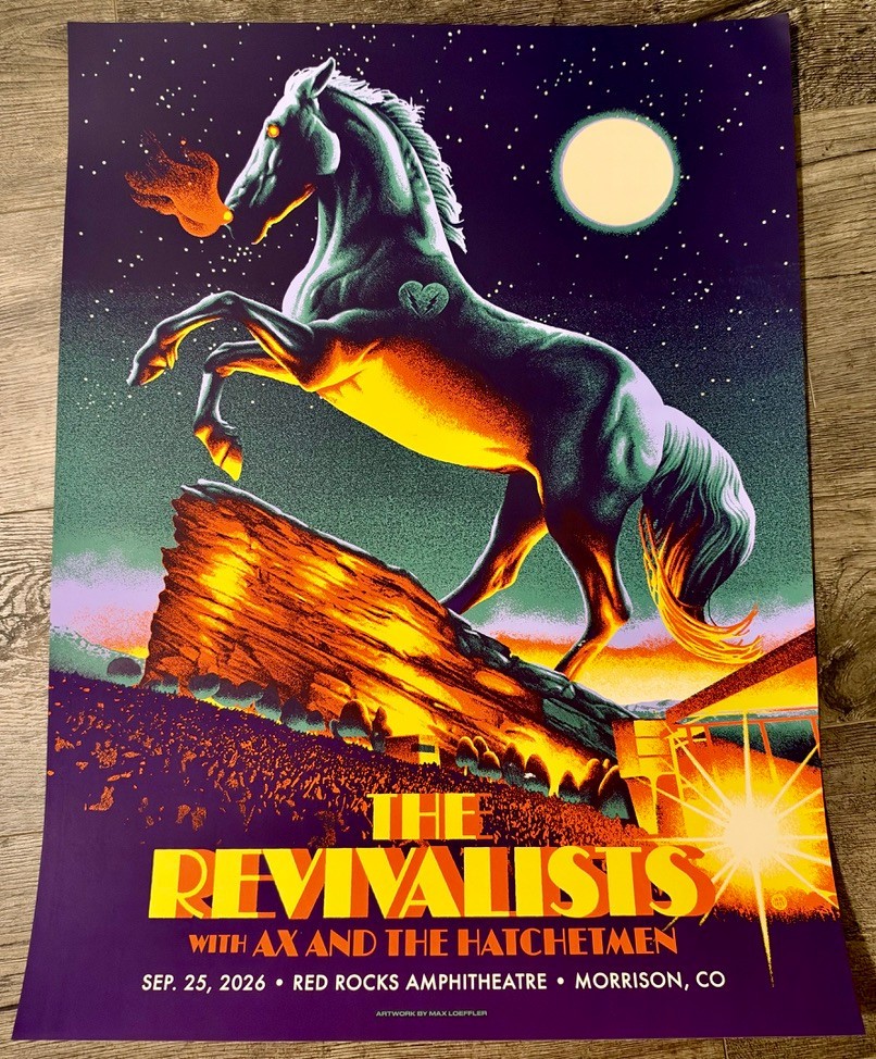 THE REVIVALISTS - Red Rocks Official 9/25/2026 Tour Poster Show Edition