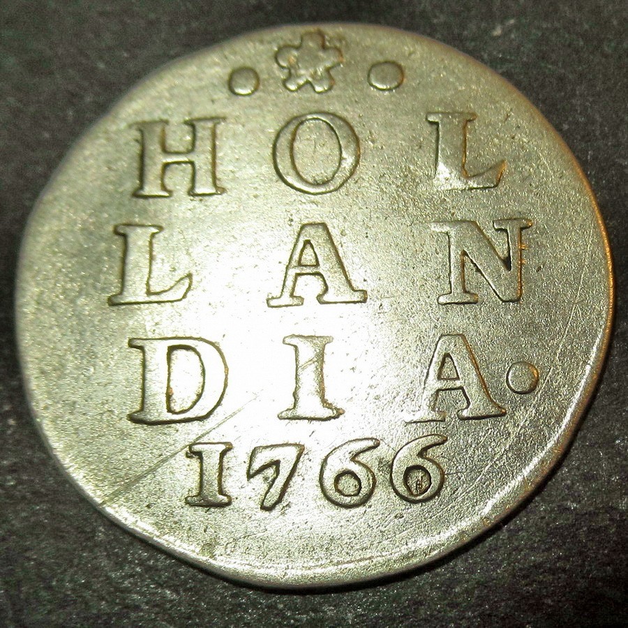 Rare Overdate 1766/1 Dutch Colonial New York Silver Lion Dime Holland Certificat