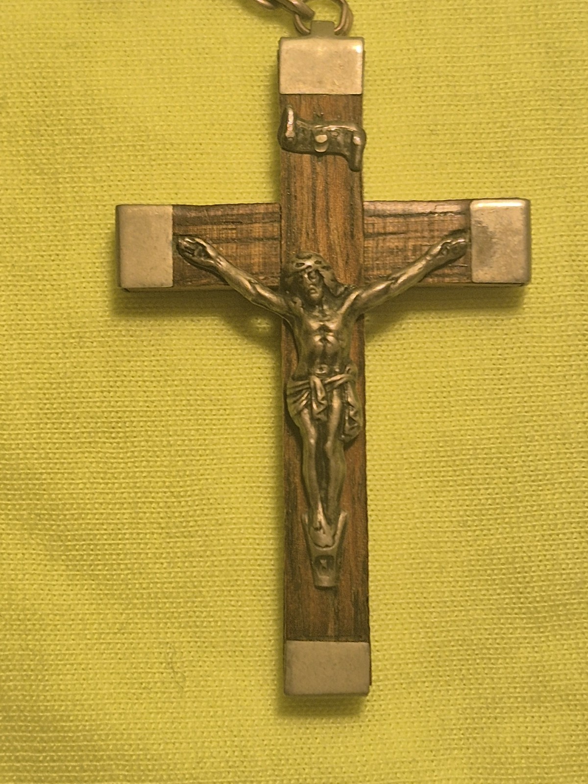 Vintage French Wood Rosary Crucifix Ste Anne De Beaupre Shrice Pilgrimage France