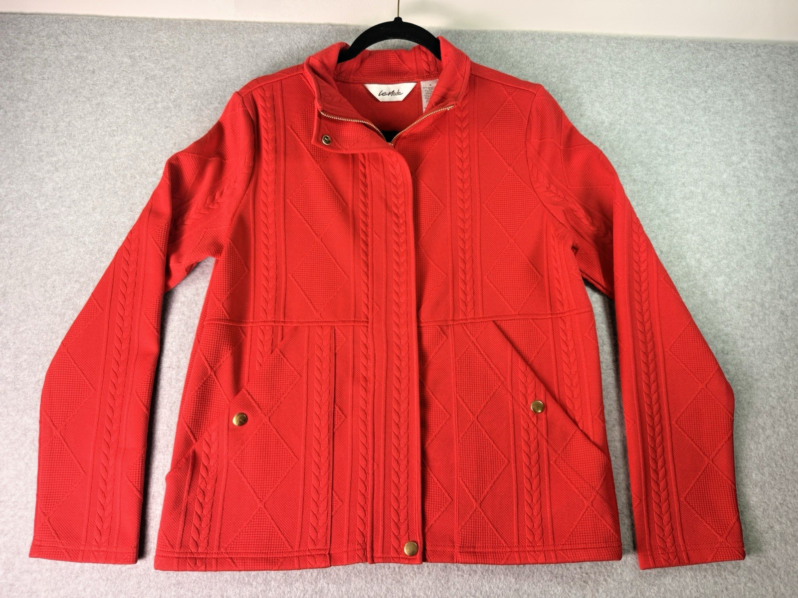 Vintage Le Mode lady Red jacket Excellent High Quality Beautiful Zip Upsmall Vintage Le Mode lady Red jacket Excellent High Quality Beautiful Zip Upsmall