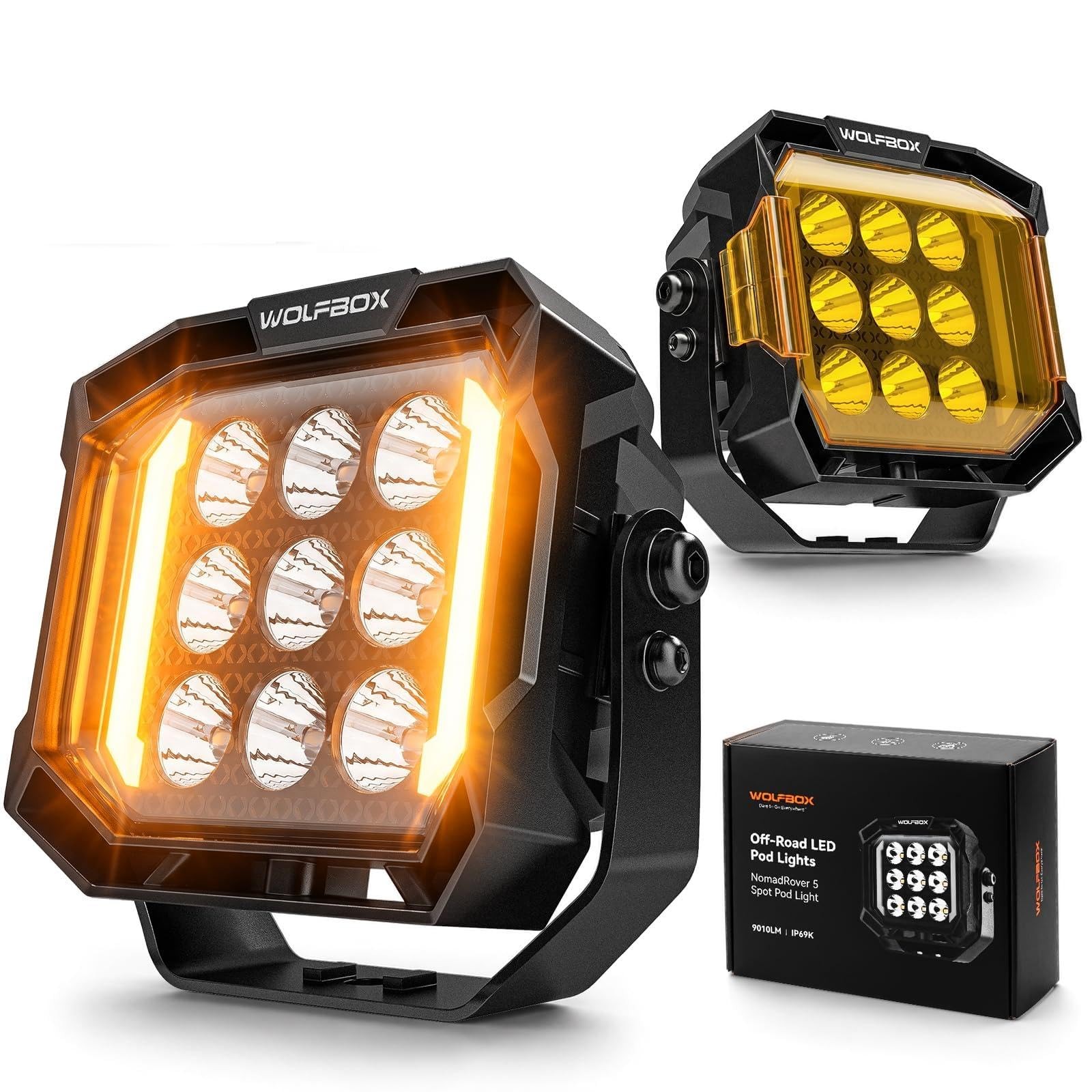 WOLFBOX 5 Inch Pixel LED Pods, IP69K Off Road Driving Lights WOLFBOX 5 Inch Pixel LED Pods, IP69K Off Road Driving Lights