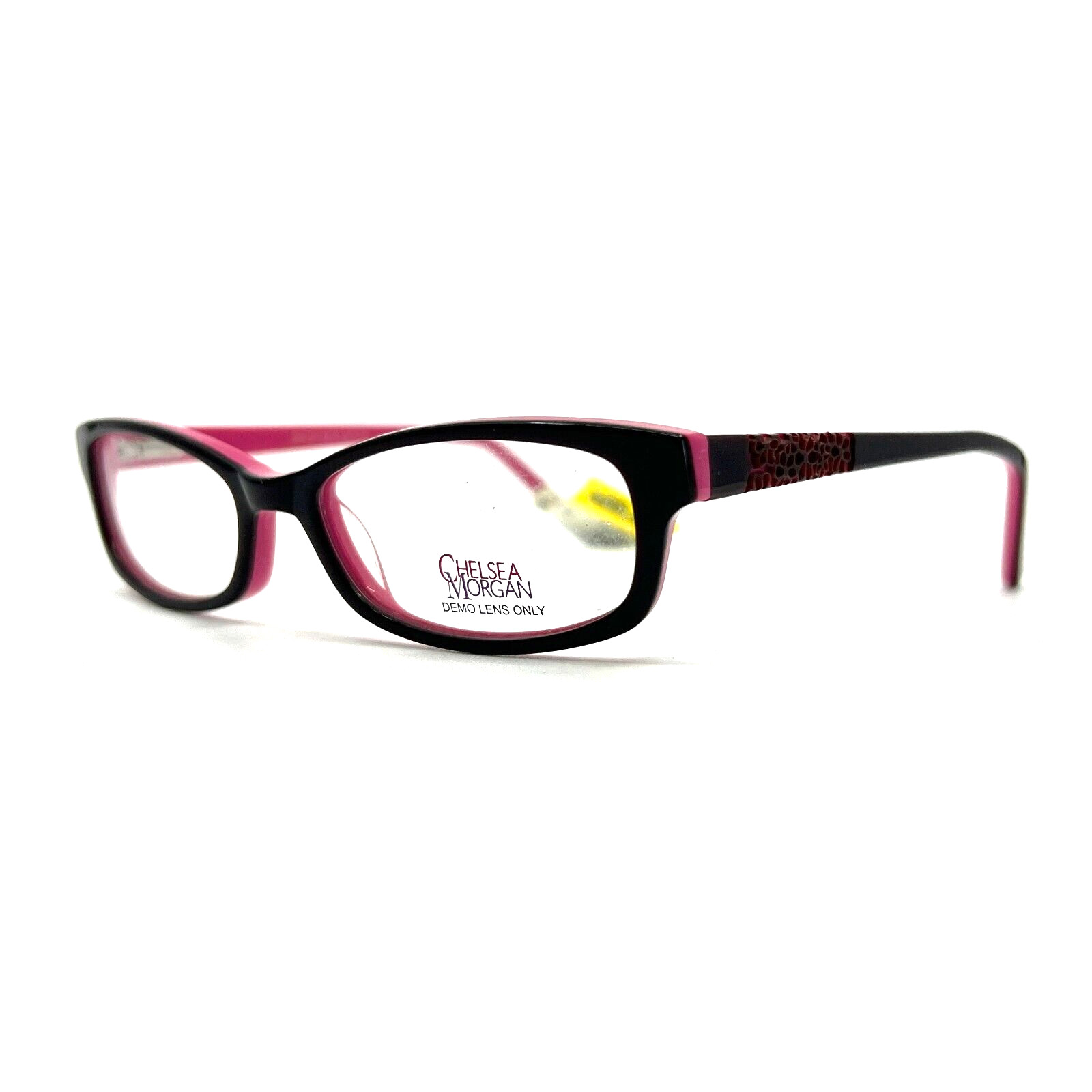 Chelsea Morgan CMM 5001 BK/PK Kids Pink Eyeglasses Frames 48-15-135 a2
