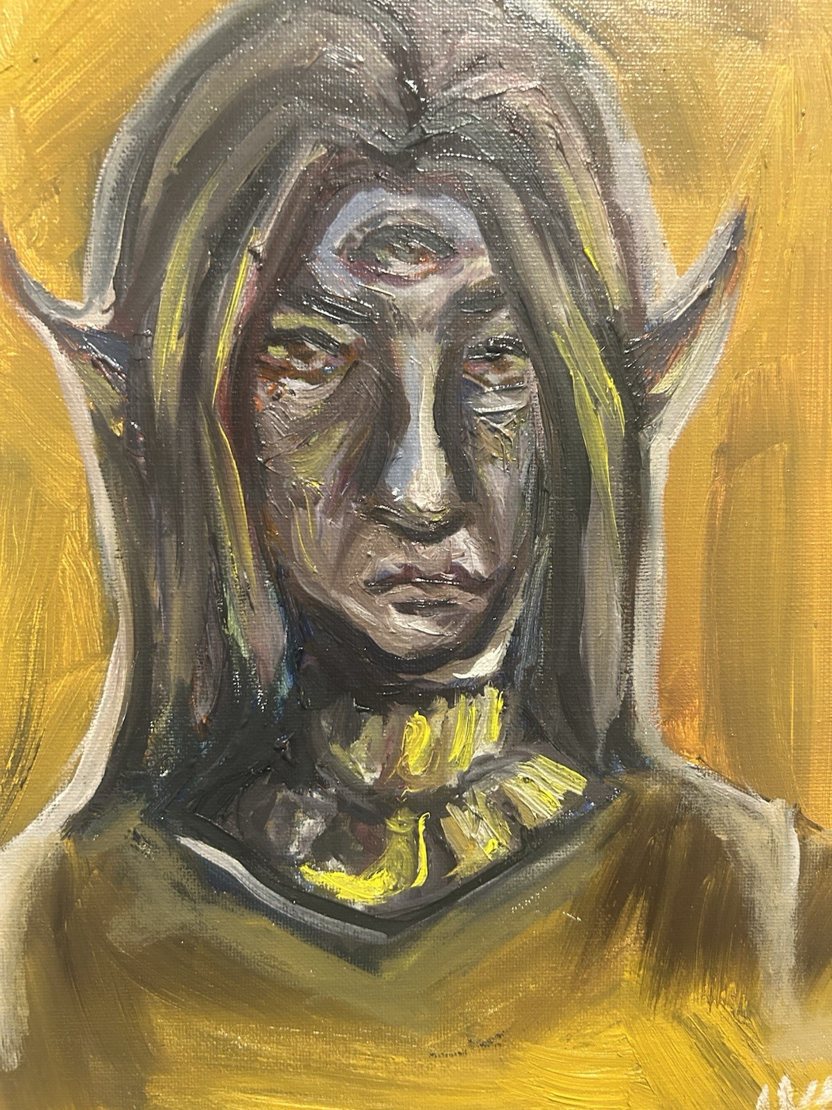 Small elder scrolls Expressionist DAGOTH UR Painting, Unframed Single Piece Small elder scrolls Expressionist DAGOTH UR Painting, Unframed Single Piece
