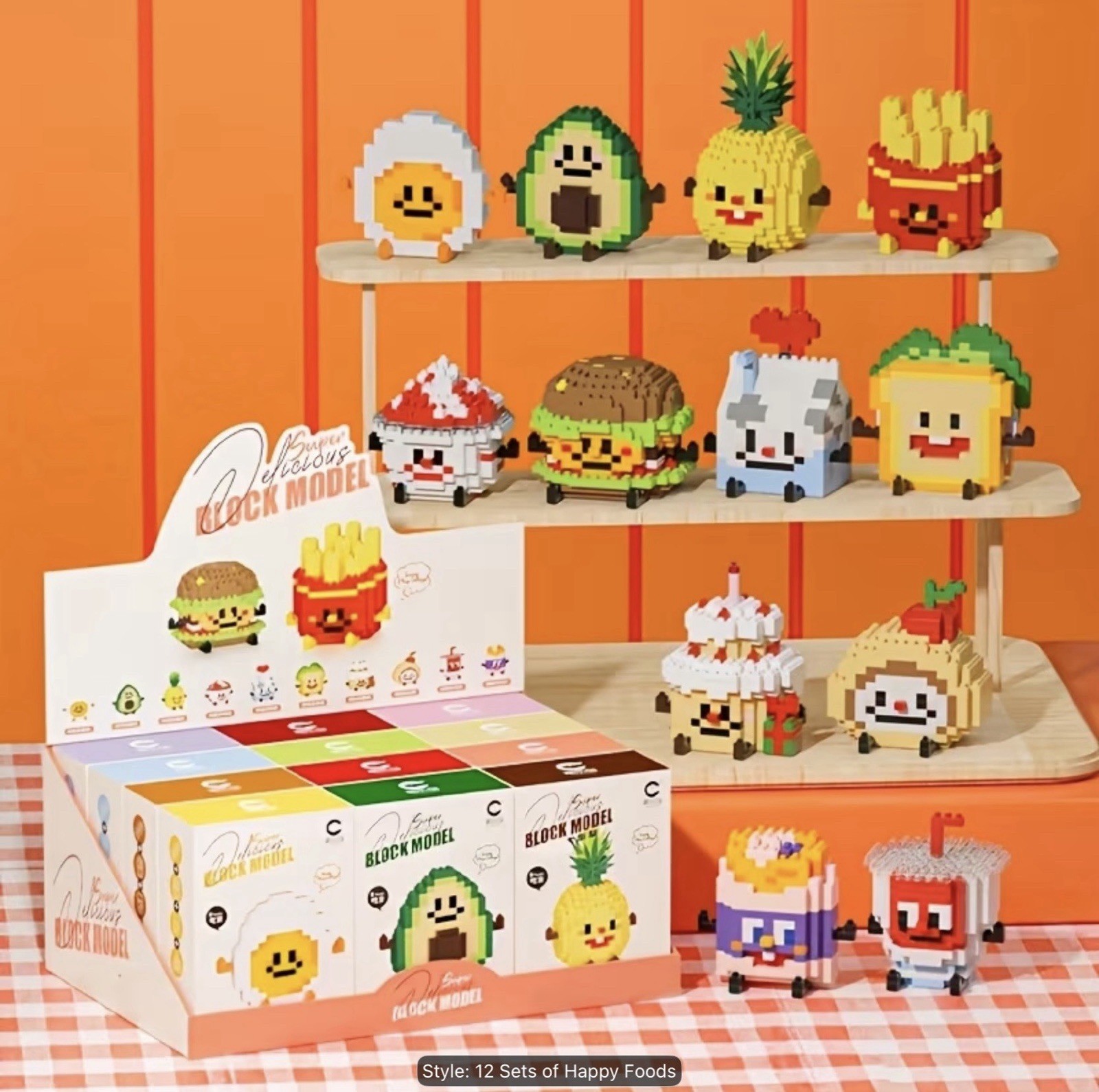 Complete 12pc Set Super Delicious Food Mini Building Blocks Fast Food Toy Series