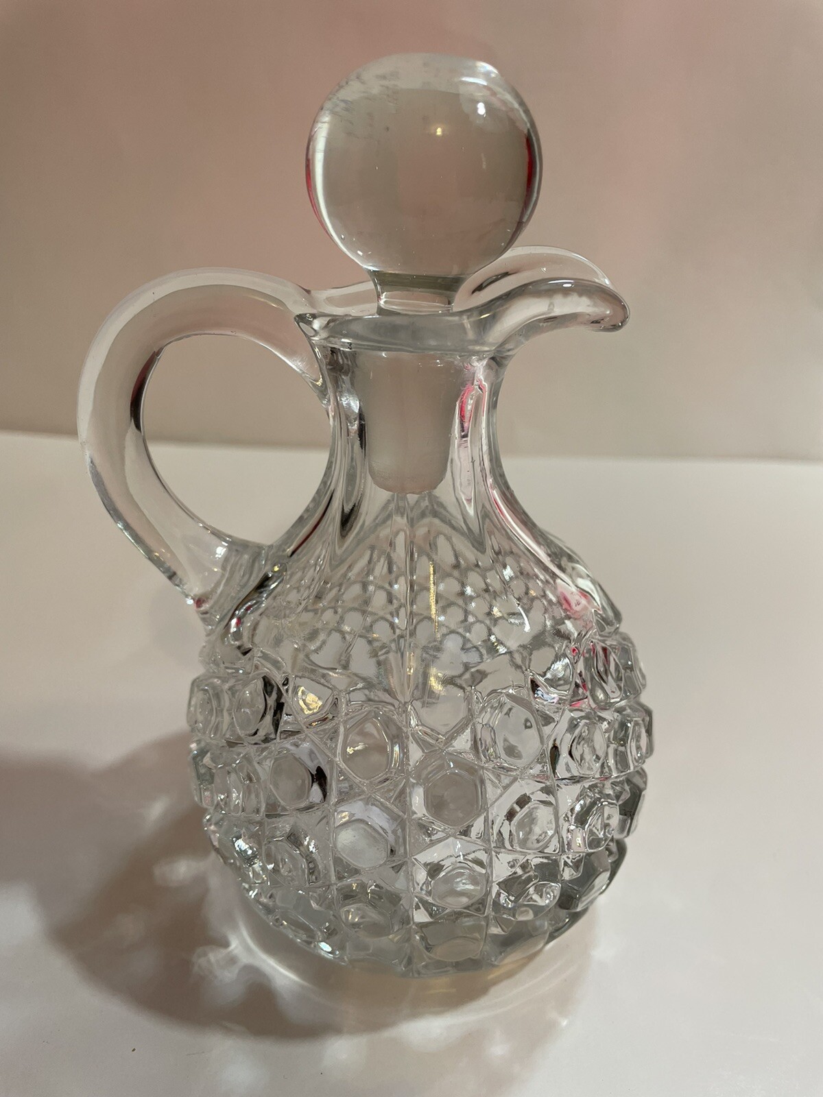 Antique 1888 Elson Glass Co.Cruet #98 aka Hexegon Row Antique 1888 Elson Glass Co.Cruet #98 aka Hexegon Row