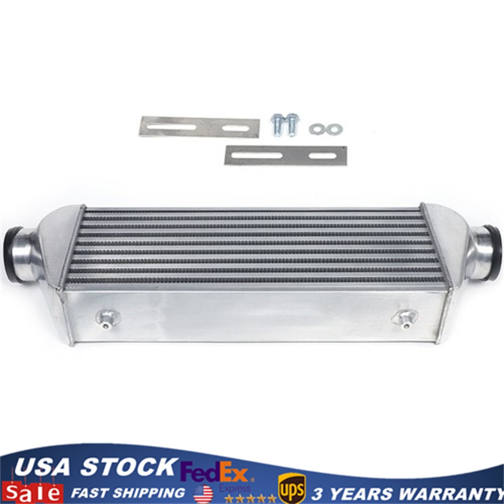 Universal Aluminum Polished Tube & Fin Intercooler 27\