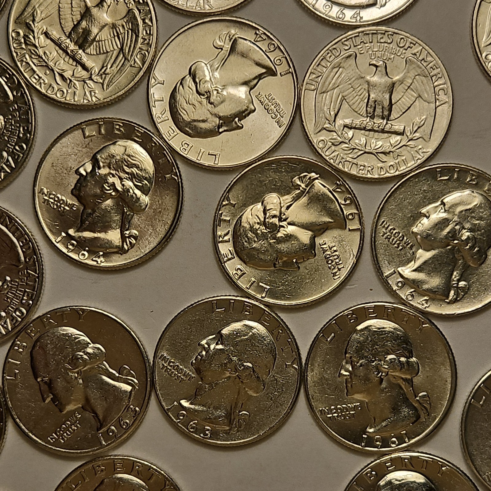 1957 - 1964 Washington Quarter - 90% Silver BU Uncirculated - P or D - One Coin