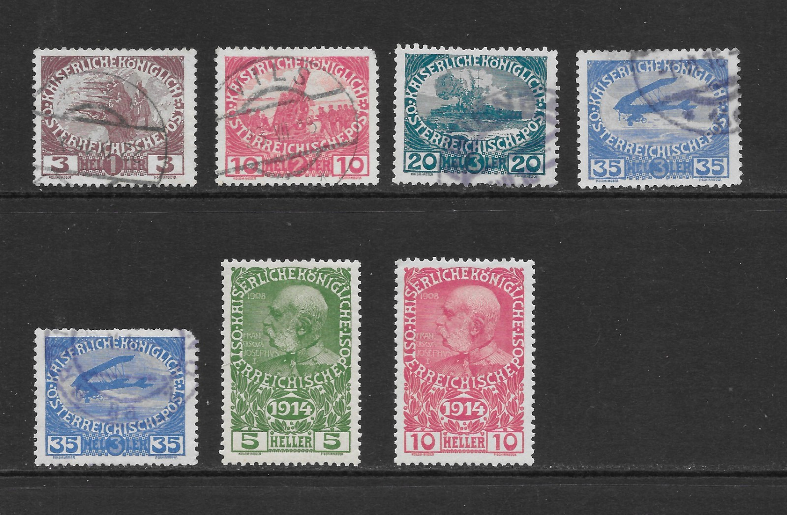 AUSTRIA    VARIOUS SEMI-POSTAL ISSUES   MINT/USED   1914 - 1915