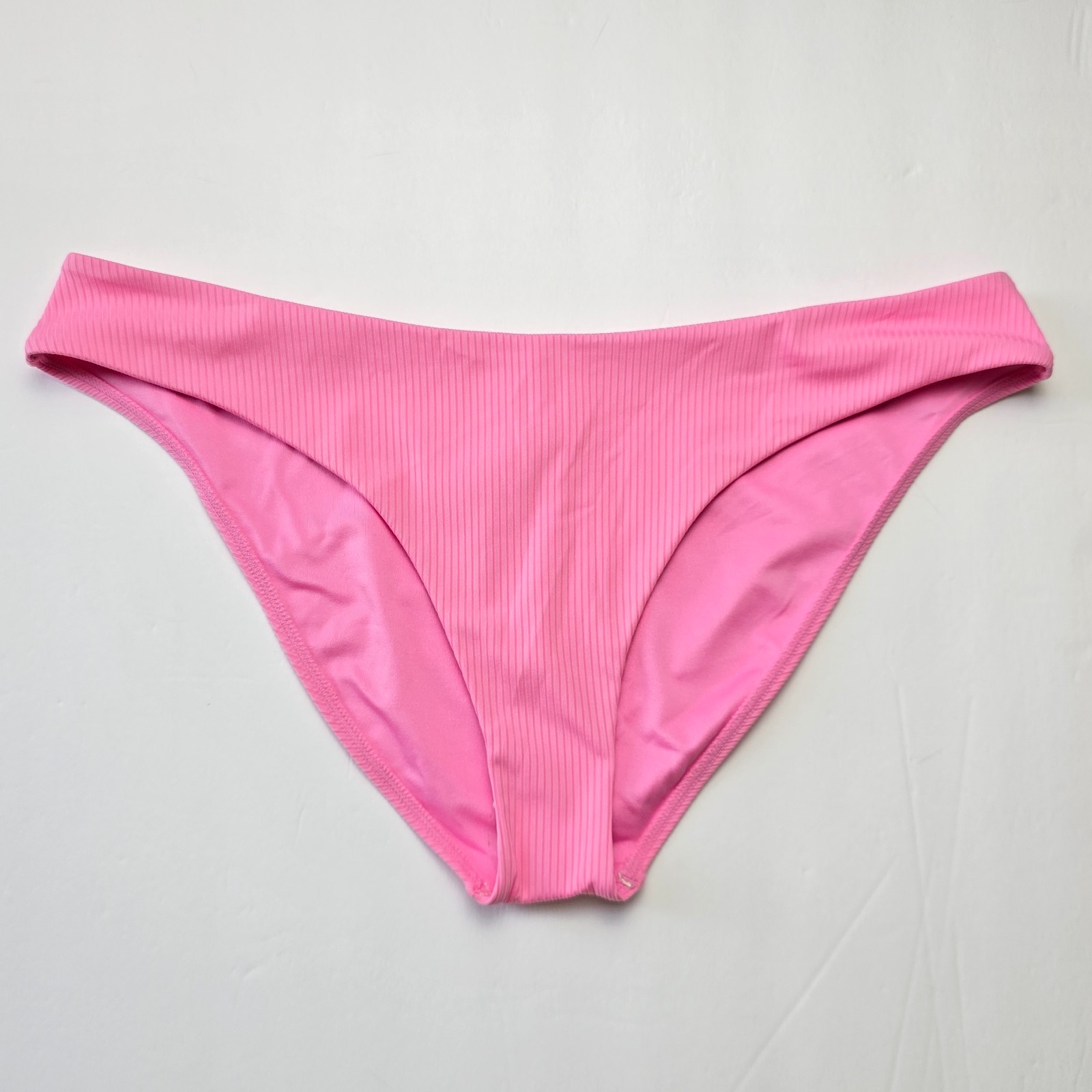 O\'Neill Saltwater Solids Ribbed Bikini Bottom Size L Pink New With Tags