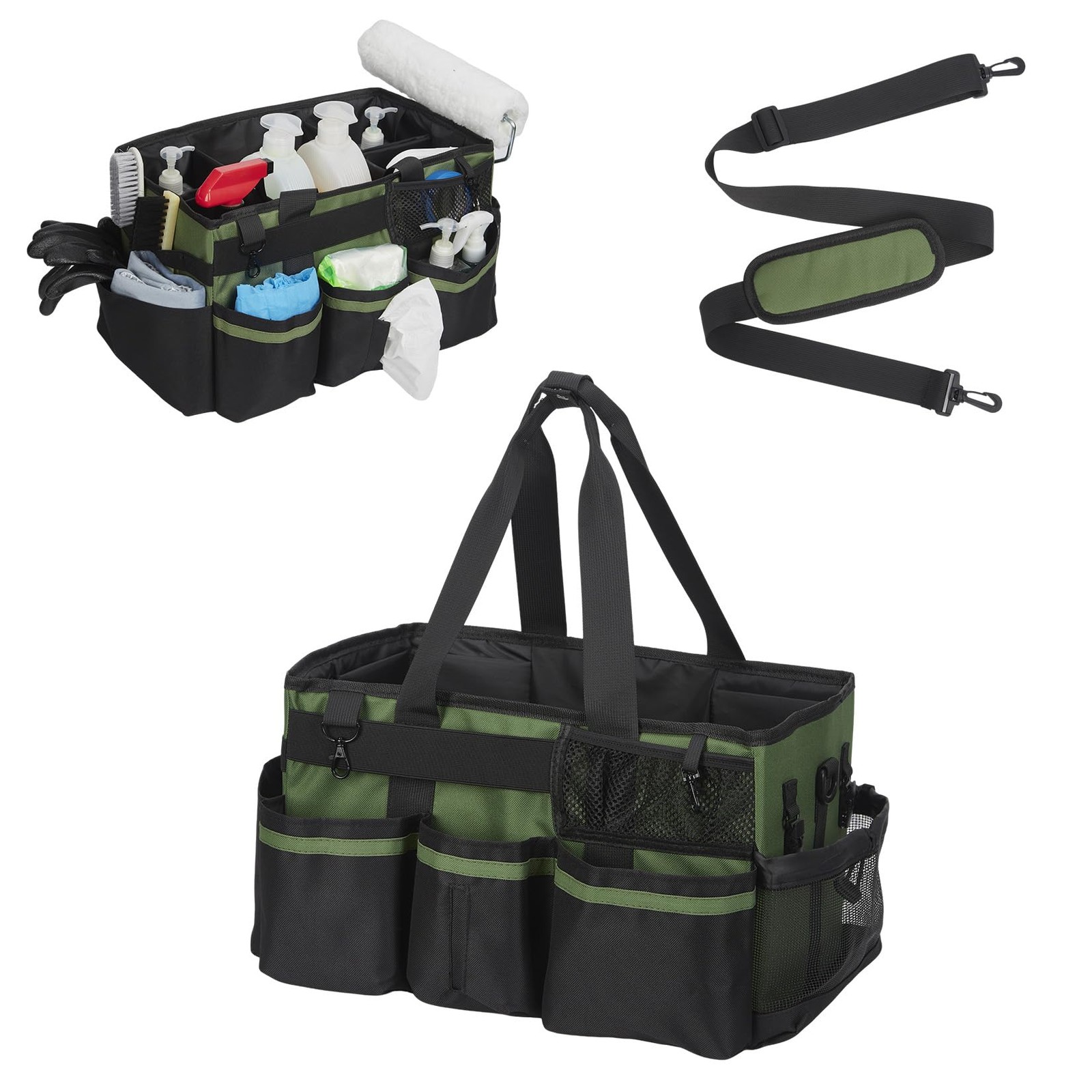 Wearable Cleaning Caddy Extra Large Waterproof Oxford Bag Adjustable Belt Wearable Cleaning Caddy Extra Large Waterproof Oxford Bag Adjustable Belt