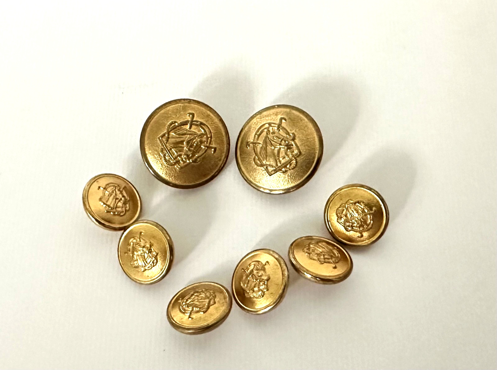 Chaps Ralph Lauren Gold Horse Replacement Button Set of 8 Waterbury Chaps Ralph Lauren Gold Horse Replacement Button Set of 8 Waterbury