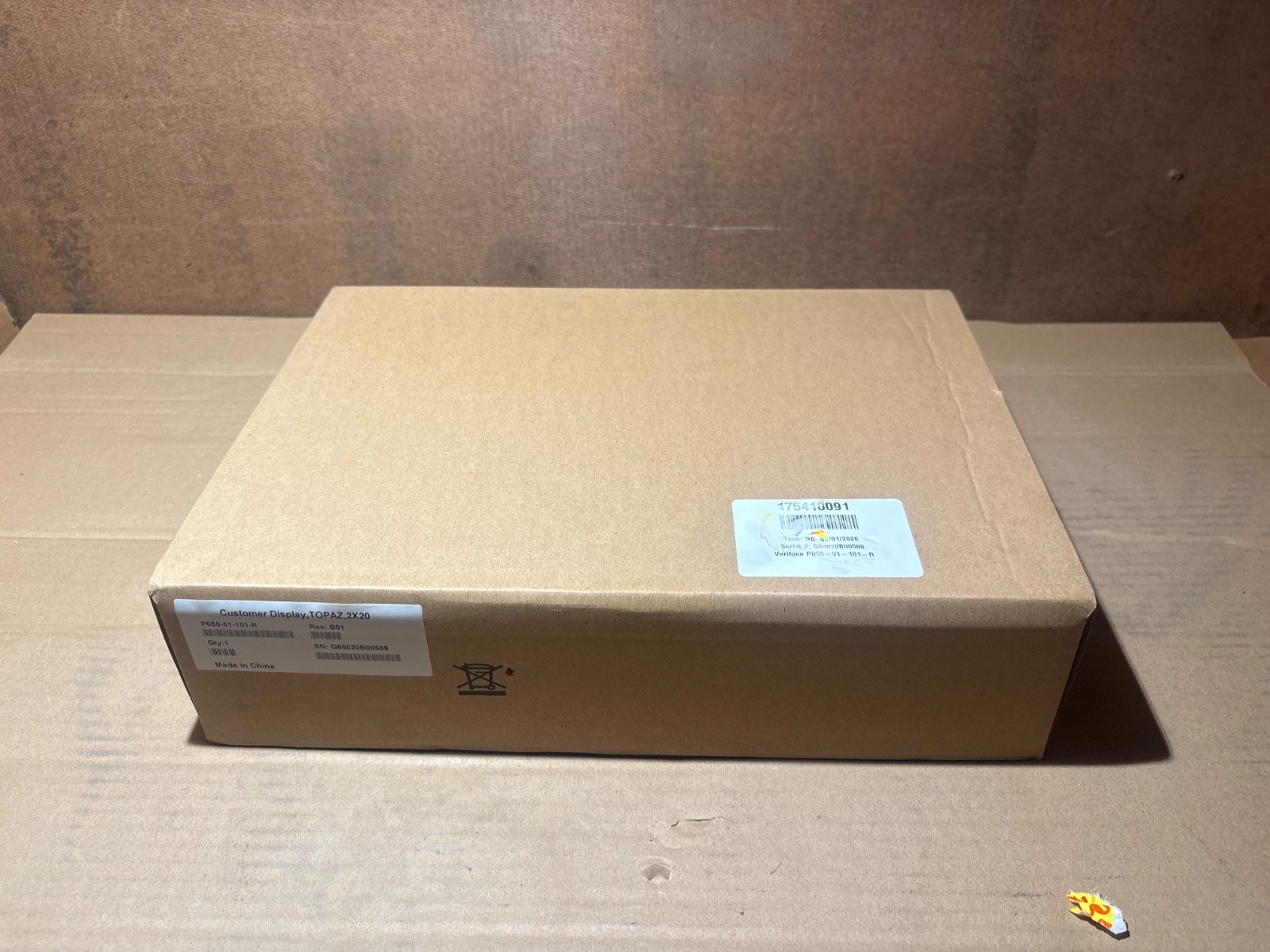 VERIFONE TOPAZ 2X20 CUSTOMER DISPLAY P050-01-101-R