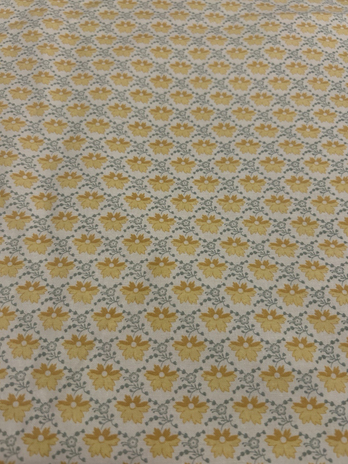 Vintage Laura Ashley Upholstery Fabric English Country Yellow Floral 3.2 Yds 52w