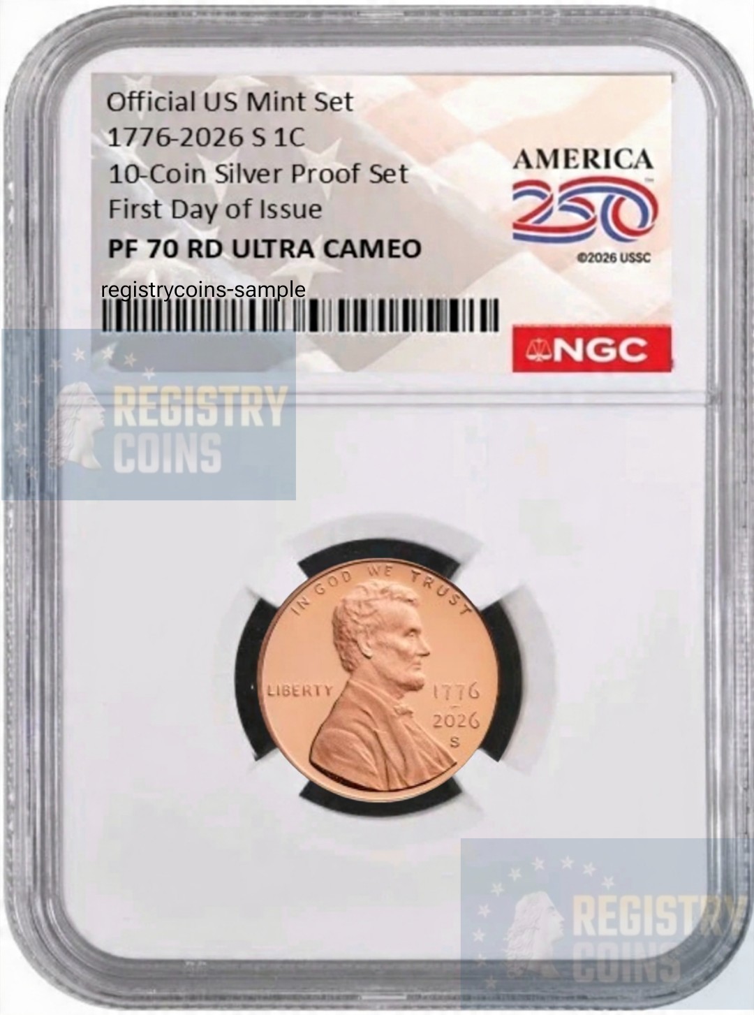 Presale 2026 S Lincoln Cent 1C NGC PF70 RD Ultra Cameo First Day Issue FDI #2830 Presale 2026 S Lincoln Cent 1C NGC PF70 RD Ultra Cameo First Day Issue FDI #2830