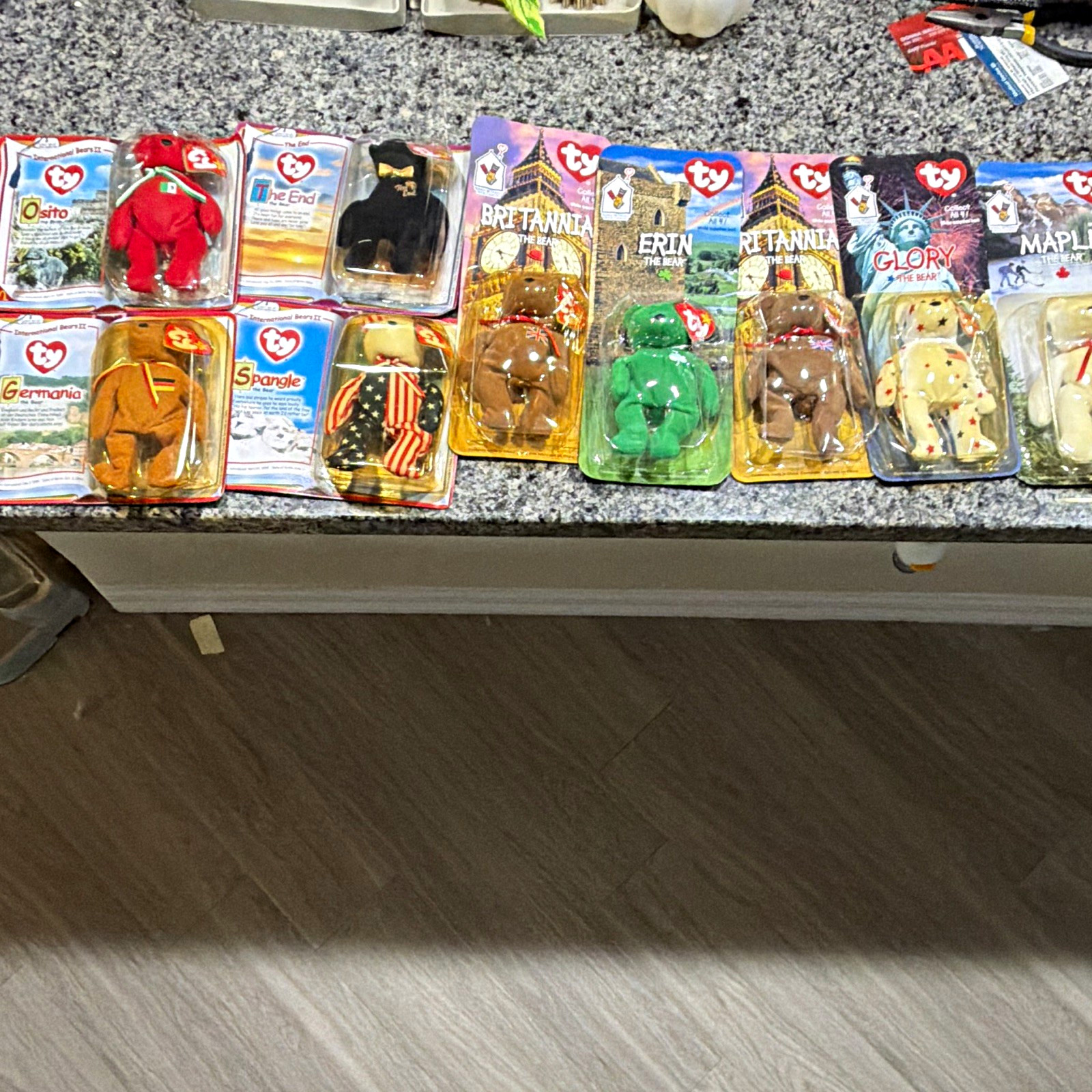 Ty Teenie Beanies International Bears II Lot of 9 Osito Germania & More