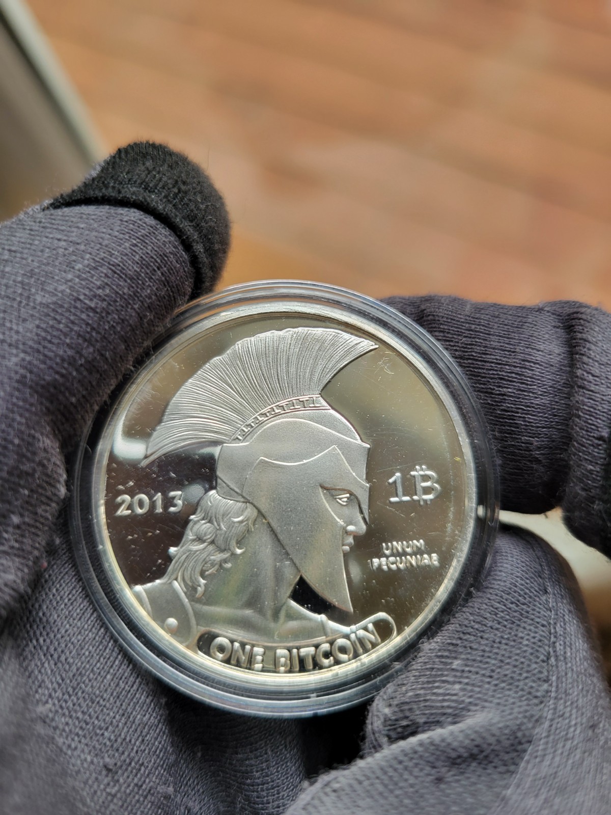 2013 Titan One Bit Coin 1 troy oz. .999 fine silver, uncirculated 2013 Titan One Bit Coin 1 troy oz. .999 fine silver, uncirculated