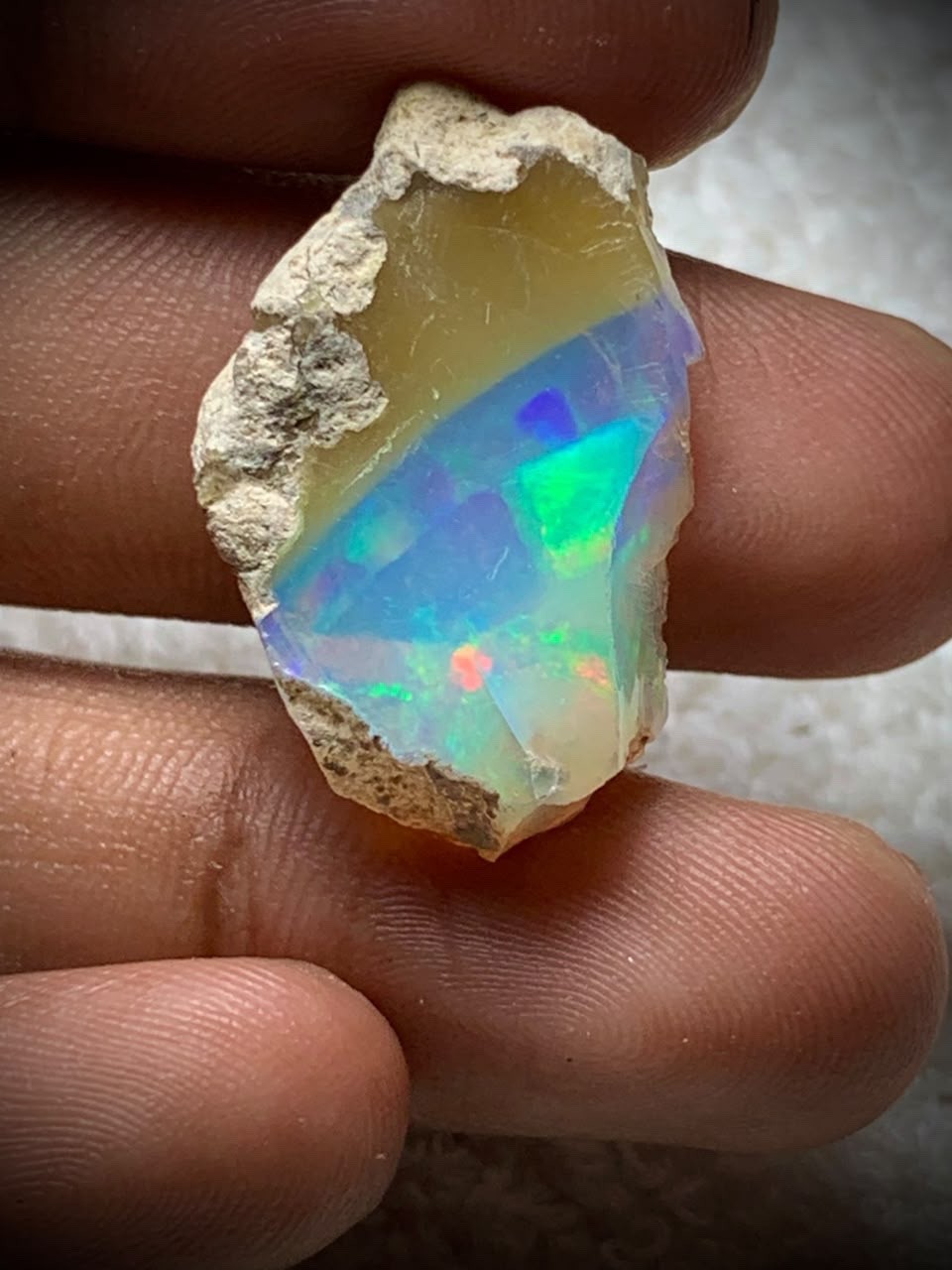 100% Natural Ethiopian Welo Fire Opal Loose Gemstone Rough 12.95 Carat