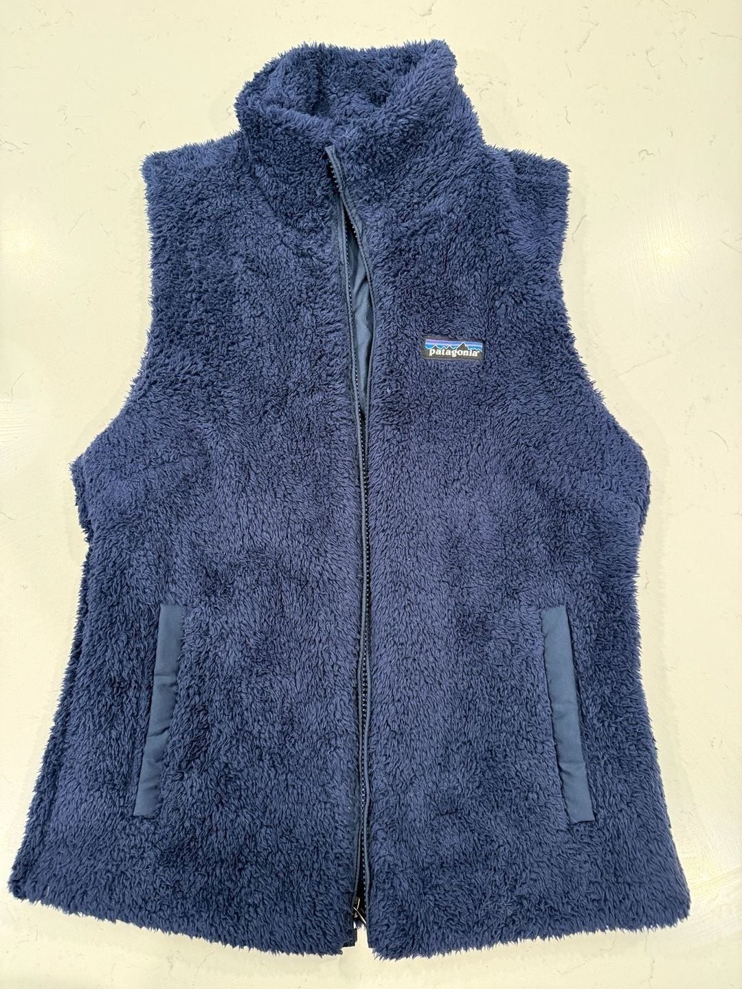 Patagonia Los Gatos Vest Size S Blue Sherpa Fleece Full Zip Patagonia Los Gatos Vest Size S Blue Sherpa Fleece Full Zip