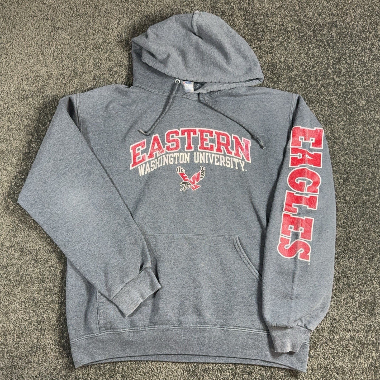 Eastern Washington Eagles Sweatshirt Mens Medium Gray NCAA Football Jerzees