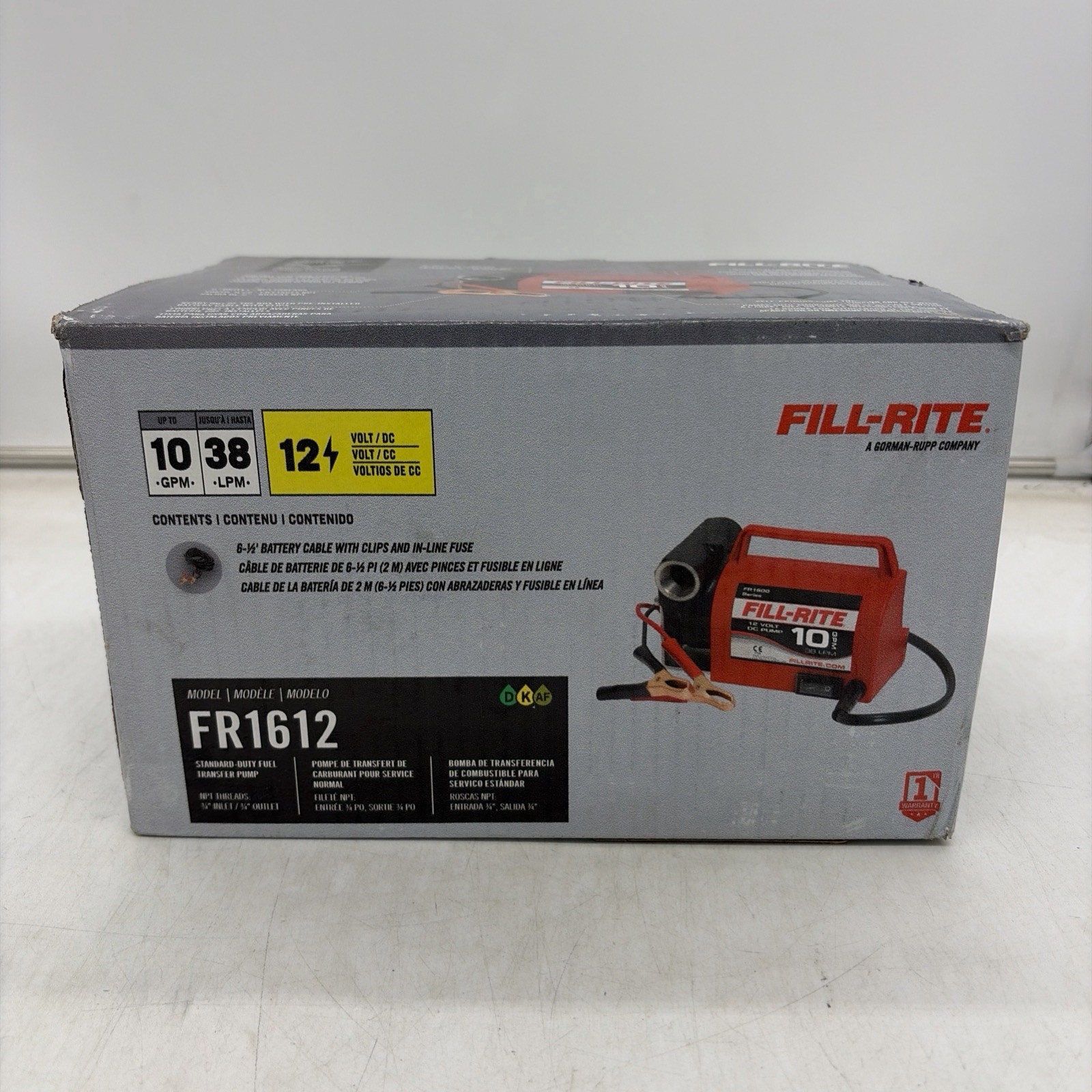 Fill-Rite FR1612 12V DC Fuel Transfer Pump 10 GPM FR1600 Series Fill-Rite FR1612 12V DC Fuel Transfer Pump 10 GPM FR1600 Series