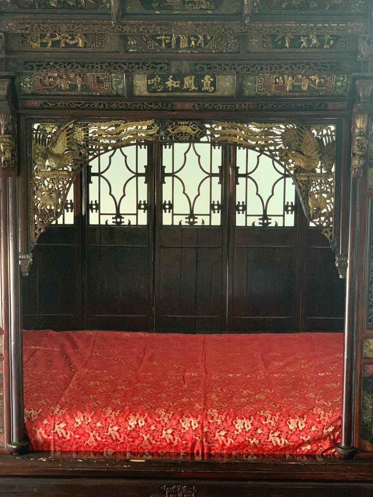 Stunning Antique Chinese Wedding Bed circa 1930 Stunning Antique Chinese Wedding Bed circa 1930