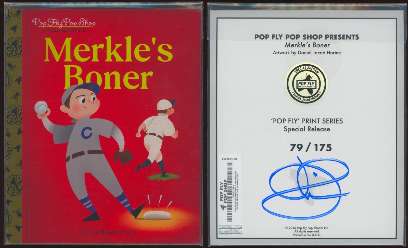 Merkle\'s Boner - Baseball Golden Book - Pop Fly Shop Art Print - Daniel J Horine Merkle\'s Boner - Baseball Golden Book - Pop Fly Shop Art Print - Daniel J Horine