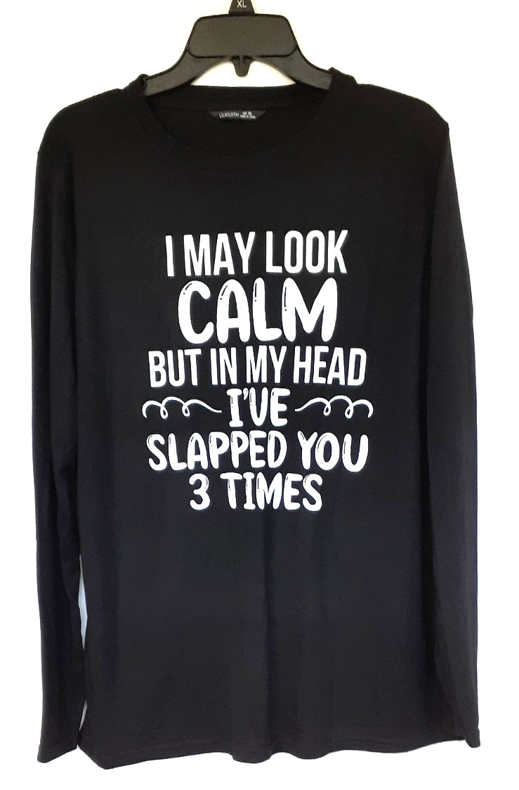 Lilicloth Women\'s Black Long Sleeve Sarcastic Funny Graphic T-shirt XXL Lilicloth Women\'s Black Long Sleeve Sarcastic Funny Graphic T-shirt XXL