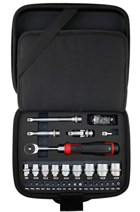 VESSEL 400ER3-1M Cordless Electric Slim Ratchet Set w/31 Socket Japan Bits Bl 44