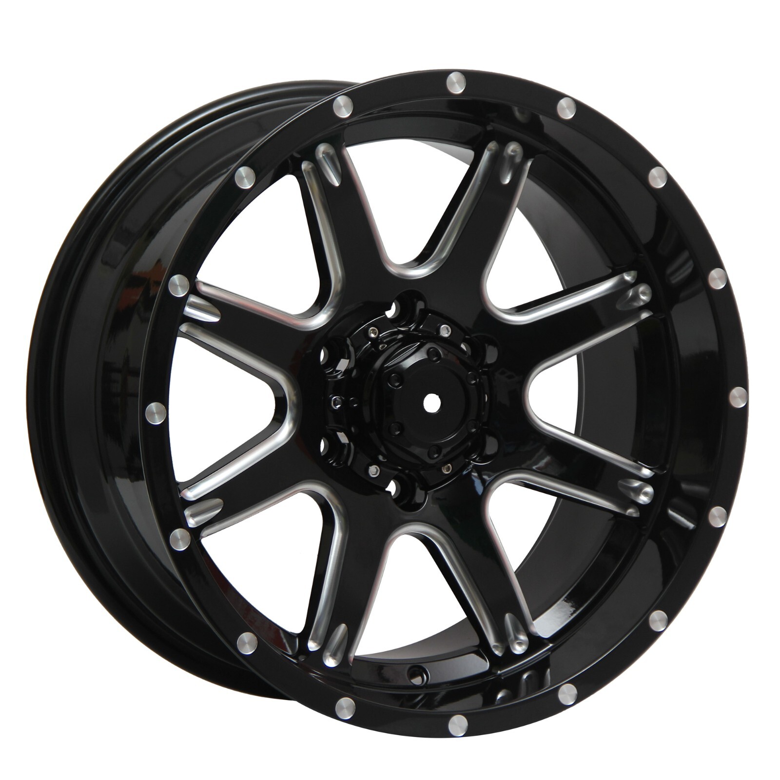 18X 9 Inch Gloss Black Milling Wheels Rim 6x139.7 Wheel 6 Lug ET 0 mm CB 110 18X 9 Inch Gloss Black Milling Wheels Rim 6x139.7 Wheel 6 Lug ET 0 mm CB 110