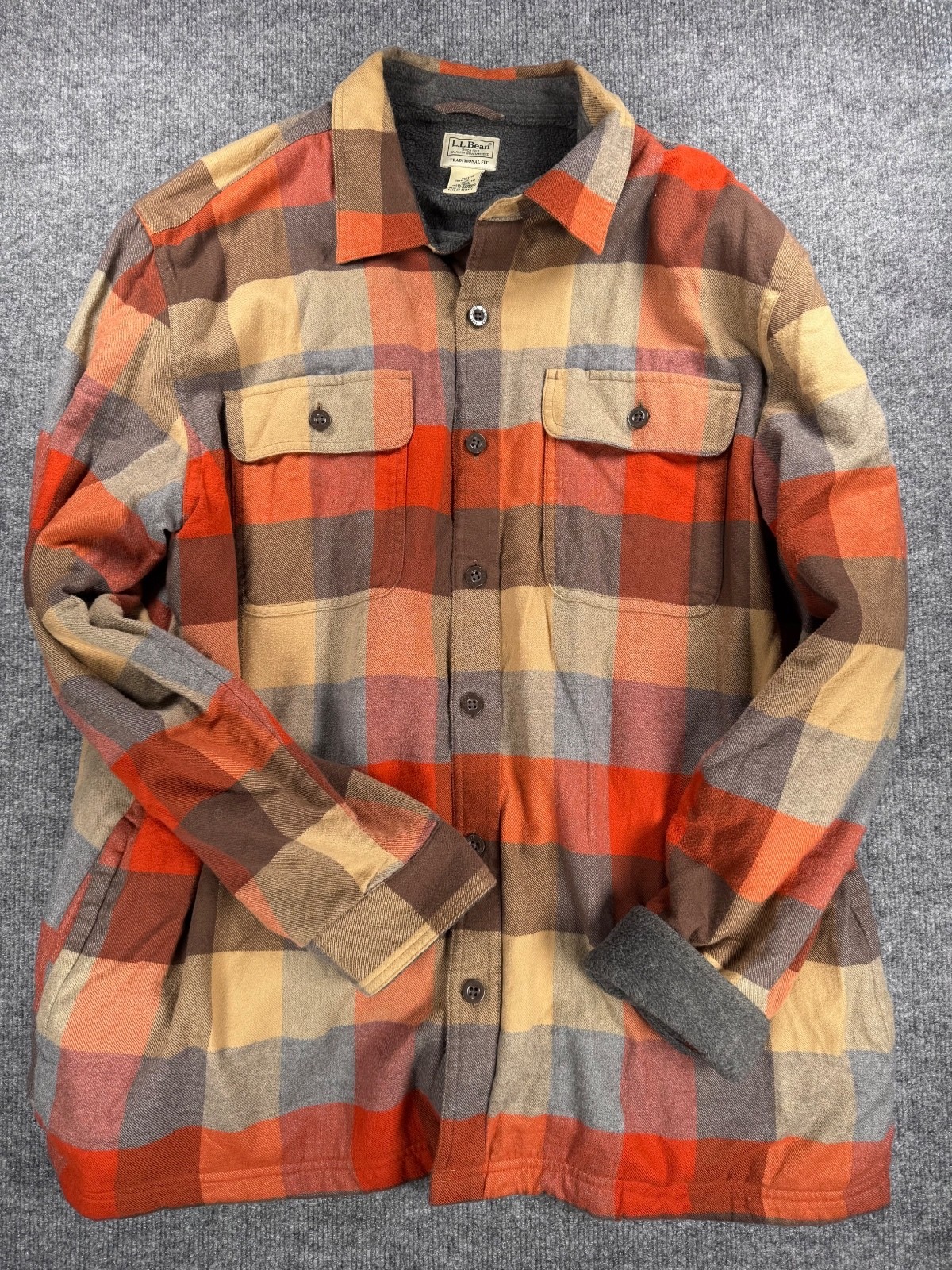 L.L.Bean Fleece Lined Flannel Jacket Shacket Cabin Gorpcore Utility Plaid EUC XL L.L.Bean Fleece Lined Flannel Jacket Shacket Cabin Gorpcore Utility Plaid EUC XL