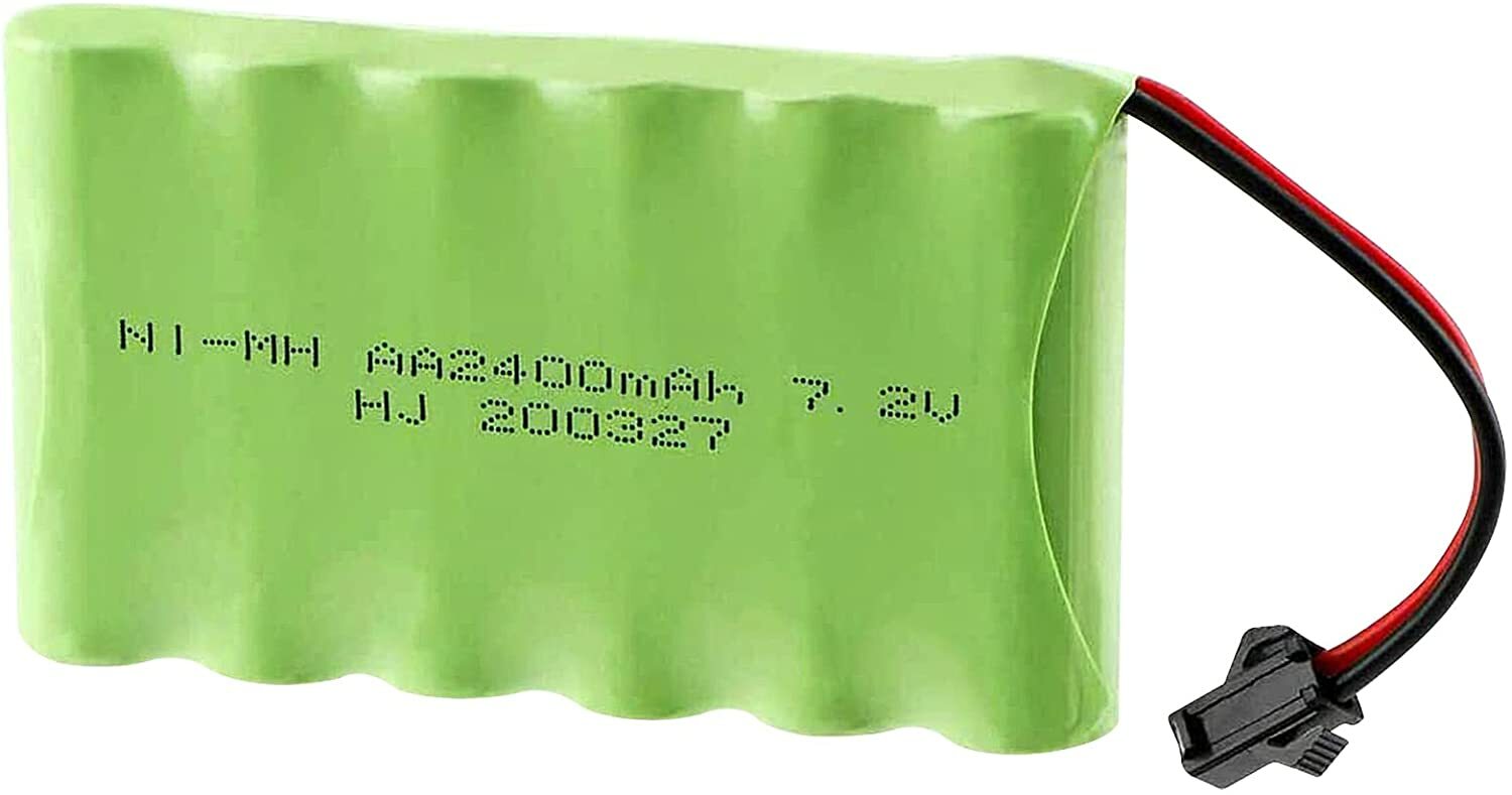 7.2V/4.8V 2400mAh Ni-MH AA Battery Pack SM-2P 2Pin Connector for RC Car RC Truck