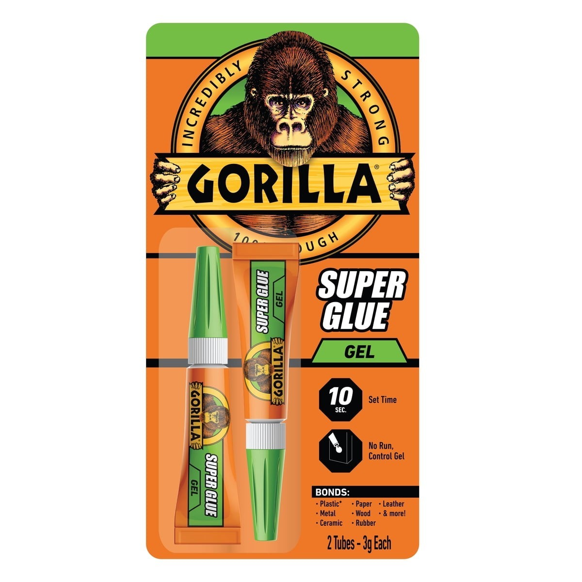 Gorilla Super Glue Gel 2-3g Tubes.
