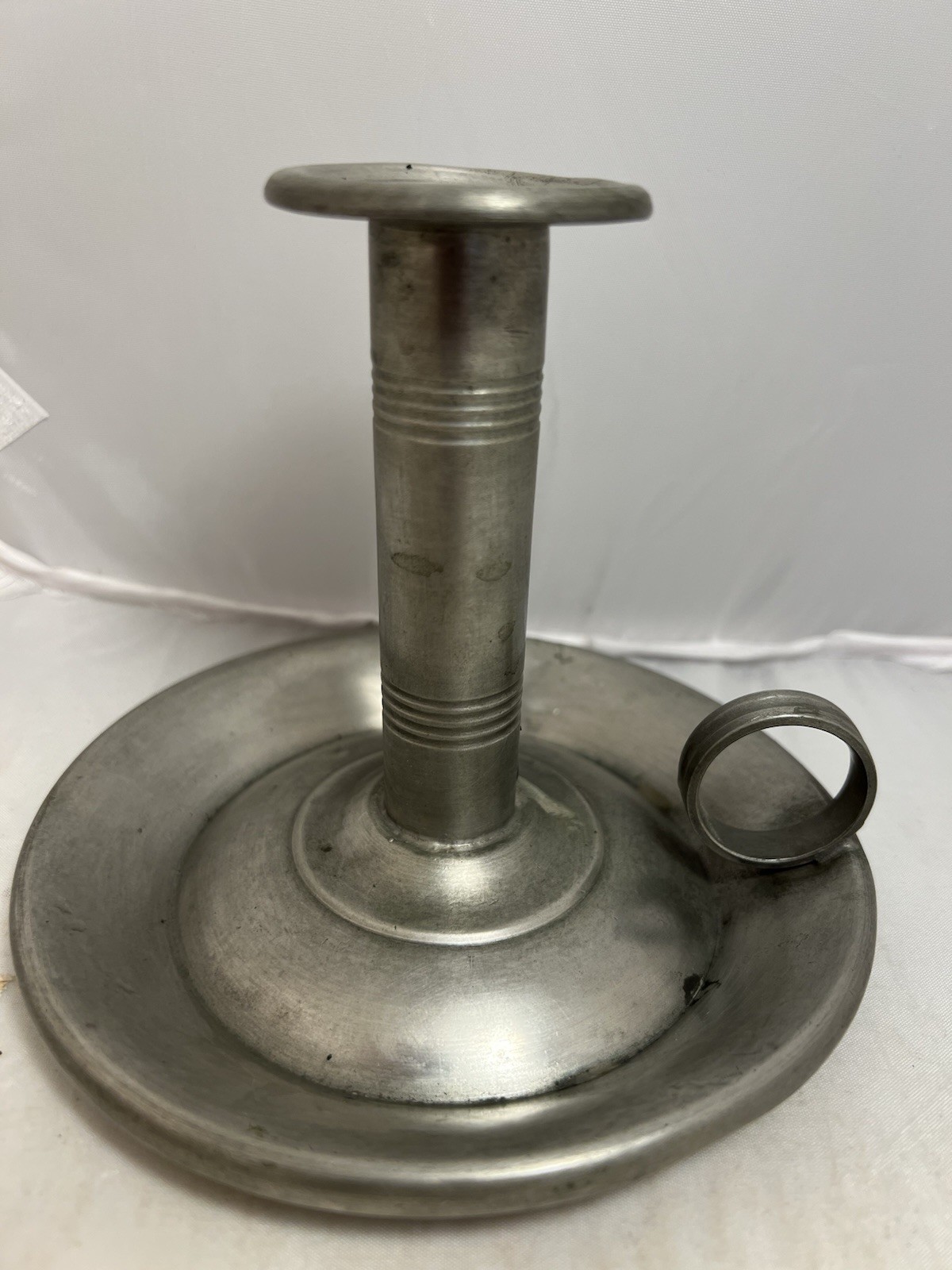 Antique Mid 19th C. Pewter Push-Up Chamber Stick Meriden Britania Co Near Mint Antique Mid 19th C. Pewter Push-Up Chamber Stick Meriden Britania Co Near Mint