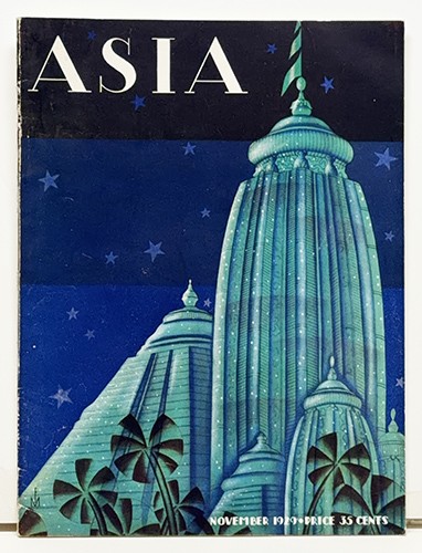 Original Nov. 1929 Asia Magazine Frank McIntosh Art Deco Cover – Complete