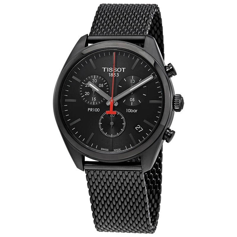 Tissot Men's PVD 41mm Chronograph Sapphire Watch T101.417.33.051.00 NEW
