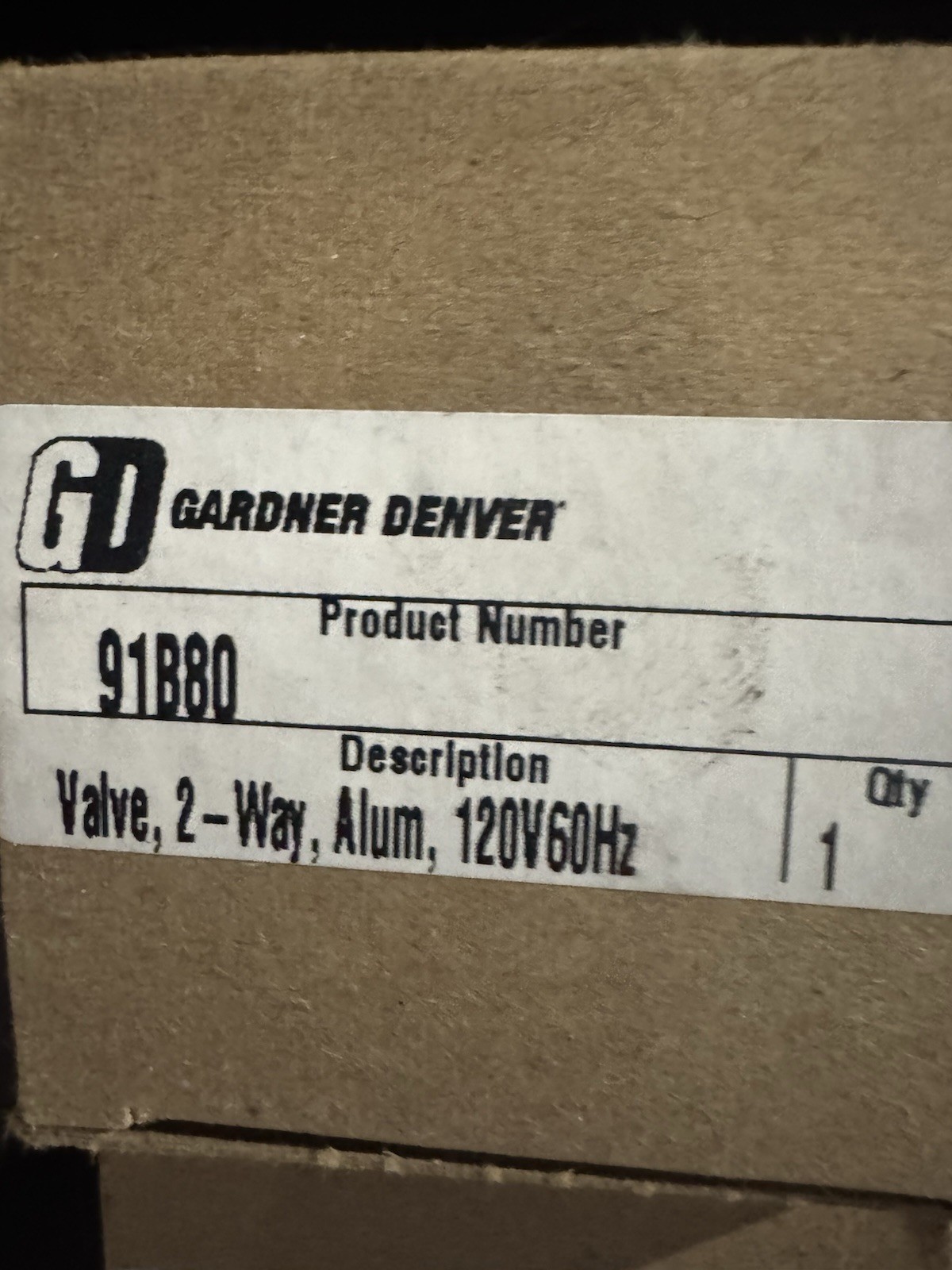 91B80 Solenoid Valve (Gardner Denver ) 91B80 Solenoid Valve (Gardner Denver )