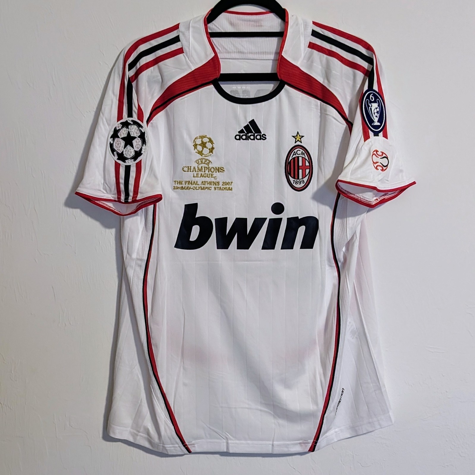 AC Milan Kaka 2007 UCL Final Retro Jersey Men\'s XL