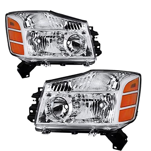 Headlight Assembly Fit for 2004-2015 Nissan Titan / 05-07 Armada