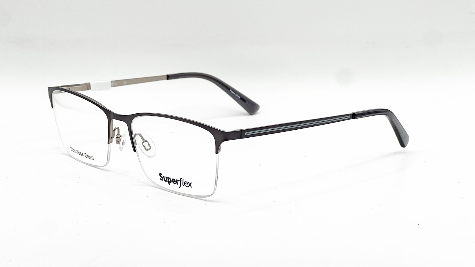 NEW SUPERFLEX SF-637 M103 GREY AUTHENTIC EYEGLASSES 56-18