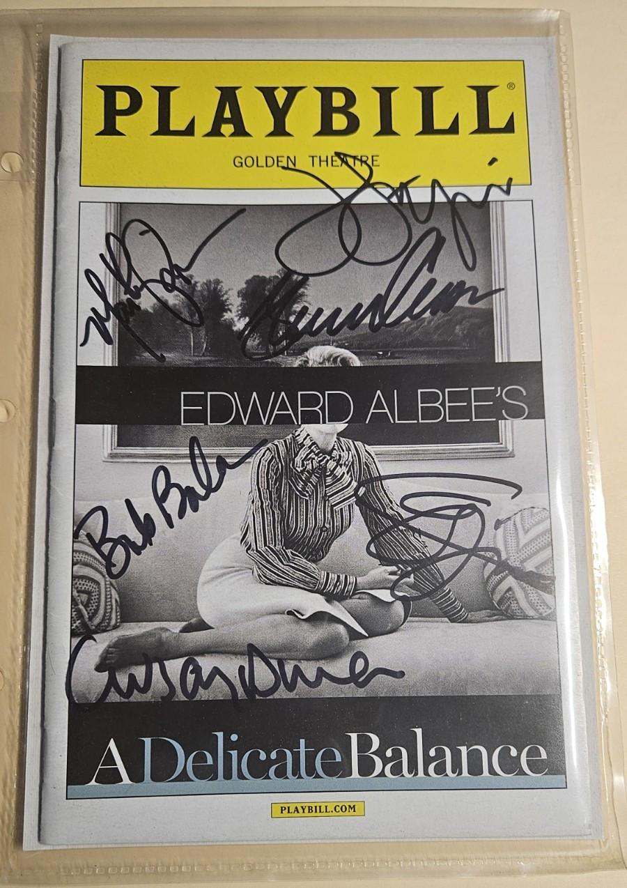 A DELICATE BALANCE Broadway Cast Signed Playbill Lithgow, Close, Plimpton +3 A DELICATE BALANCE Broadway Cast Signed Playbill Lithgow, Close, Plimpton +3