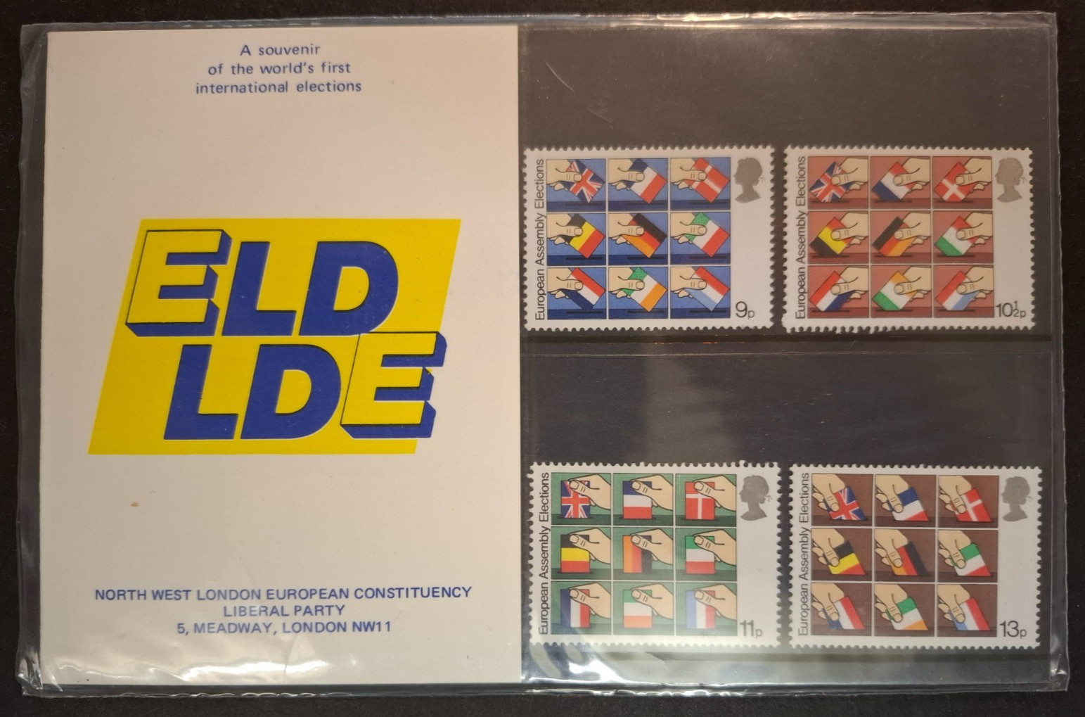 GB 1979 ELD LDE European Assembly Liberal Party Private Presentation Pack E246 GB 1979 ELD LDE European Assembly Liberal Party Private Presentation Pack E246
