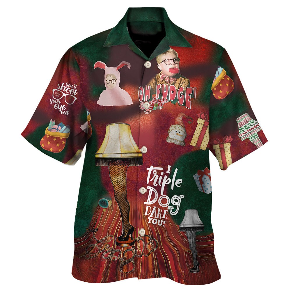 Hot Christmas Story Movie Vintage Unisex Hawaiian Shirt Hot Christmas Story Movie Vintage Unisex Hawaiian Shirt