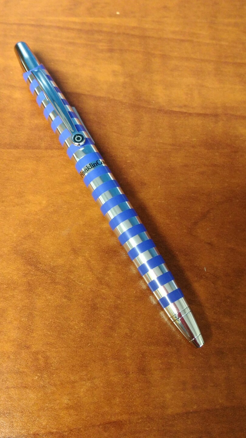 Franklin Covey Nantucket Aluminum with Cornflower Twist Ballpoint Pen Franklin Covey Nantucket Aluminum with Cornflower Twist Ballpoint Pen